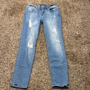 Vigoss Jagger Skinny Jeans Womens 28 Light Wash Distressed Classic Fit Denim